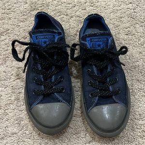 Converse All Star Boys Size 13t Navy Blue and gray shoes
